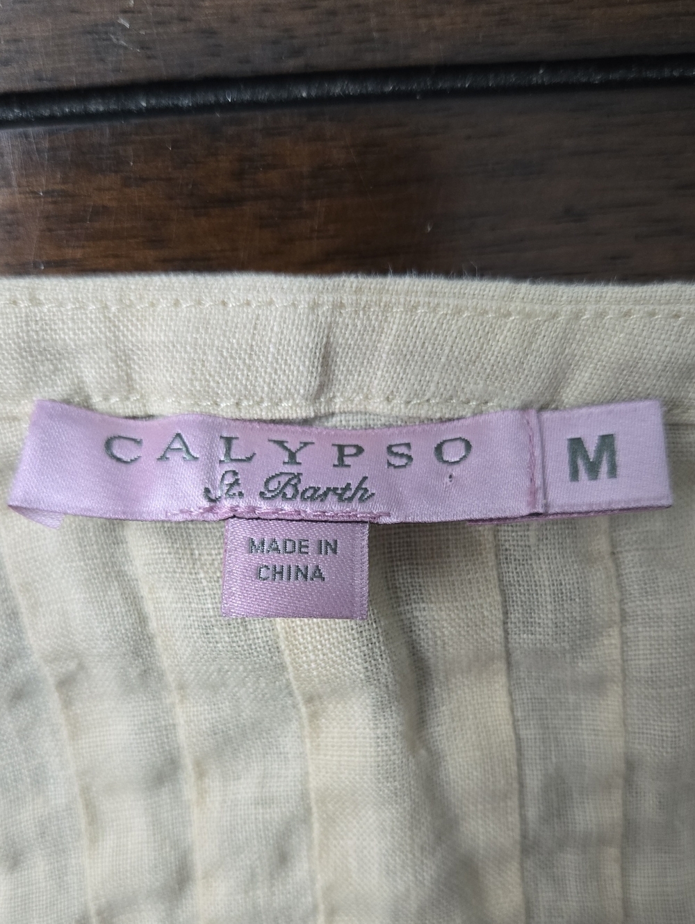 CALYPSO ST BARTH Pintuck Peasant Tunic Henley Cotton Sz Medium Cotton - Picture 9 of 10
